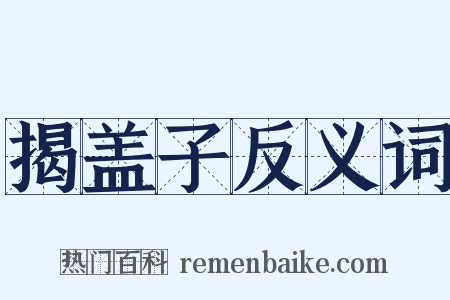 揭盖子反义词是什么意思的图片